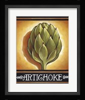 Market Sign Artichoke Framed Print