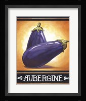 Market Sign Aubergine Framed Print