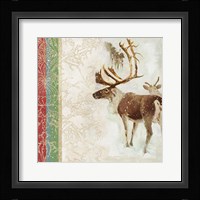 Snow White Christmas Reindeer Framed Print