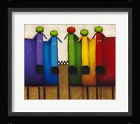 Rainbow Dogs with Apples Fine Art Print