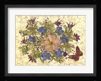 Butterfly And Flowers 1 Fine Art Print