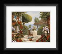 Terrazza Sedia e Vaso a Specchio Fine Art Print