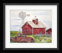 Rural Red Barn A Framed Print