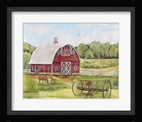 Rural Red Barn C Framed Print
