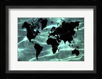 Pure Ocean World Map 1 Fine Art Print