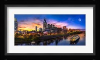 Moon Over Nashville Framed Print