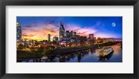 Moon Over Nashville Framed Print