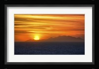 Sunset Over The Caribbean Framed Print