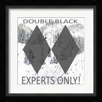 Extreme Snowboarder Double Black Fine Art Print