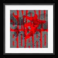 Extreme Snowboarder Word Collage Board Fine Art Print