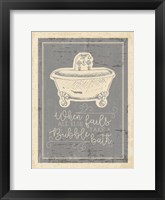 Bubble Bath Framed Print