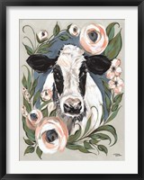 Vintage Frame Cow Fine Art Print