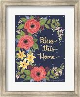Floral Bless This Home Fine Art Print
