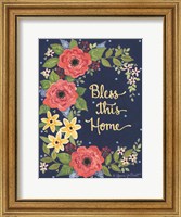Floral Bless This Home Fine Art Print