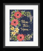 Floral Bless This Home Fine Art Print