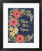 Floral Bless This Home Fine Art Print