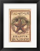 Happy Holiday Barn Star I Fine Art Print