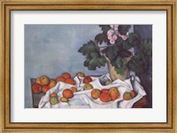 Still Life with Apples and a Pot of Primroses Fine Art Print