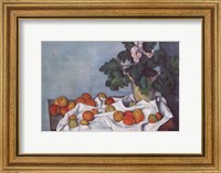 Still Life with Apples and a Pot of Primroses Fine Art Print