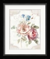 Cottage Garden IV on wood Framed Print