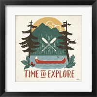 Vintage Lake VI No Lines Framed Print