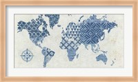 Indigo Gild Map Maki - No Border Fine Art Print