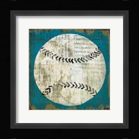 Ball I on Blue Framed Print
