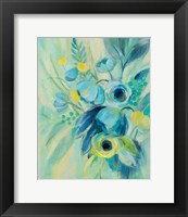 Elegant Blue Floral II Fine Art Print