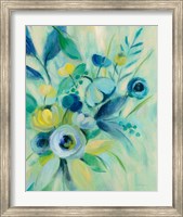 Elegant Blue Floral I Fine Art Print