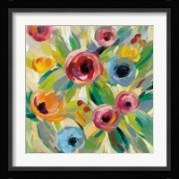 Vivid Coral Floral II Framed Print