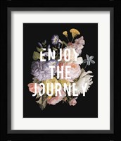 Floral Sentiment II Black Crop Framed Print