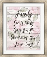 Family Speaks Kindly - Floral Fine Art Print