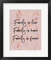 Family Is Love - Pink Fine Art Print