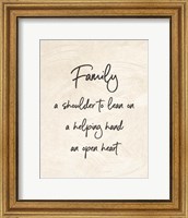 Family a Shoulder to Lean On - Cream Fine Art Print