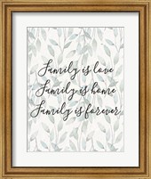 Family Is Love - Leaves Fine Art Print
