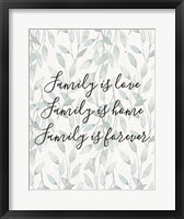 Family Is Love - Leaves Fine Art Print