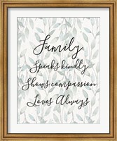 Family Speaks Kindly - Leaves Fine Art Print