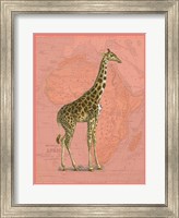 African Animals on Coral I Fine Art Print