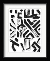 African Textile Woodcut II Framed Print