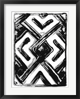 African Textile Woodcut IV Fine Art Print