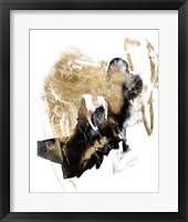 Black & Gold Splash I Framed Print