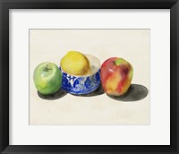 Still Life with Apples & Lemon I Fine Art Print
