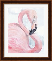 Pink Flamingo Portrait I Fine Art Print