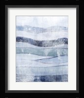 White Out in Blue I Framed Print