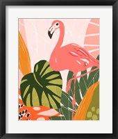 Jungle Flamingo I Framed Print