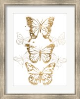 Gold Butterfly Contours I Fine Art Print