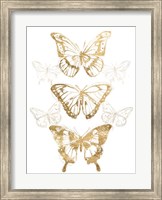 Gold Butterfly Contours II Fine Art Print