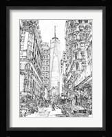 City in Black & White I Framed Print