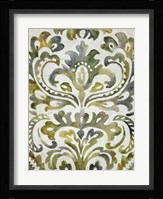 Verdant Damask II Framed Print