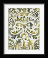 Verdant Damask III Framed Print